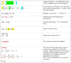 Solving Equations With Fractions