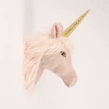 velveteen magical unicorn head wall