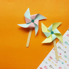 make paper pinwheels with your kids