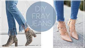 Jeans with a raw hem is very on trend these days, so there's really no need to take your jeans to a tailor if they're too long. Diy Fray Hem Jeans Will Be Your Favorite Fall Trend One Country