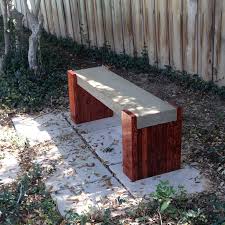 wood bench diy concrete bench