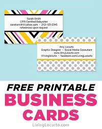 free business cards easy printables