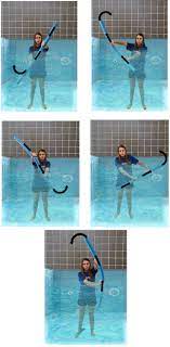 four aquatic therapy exercises using