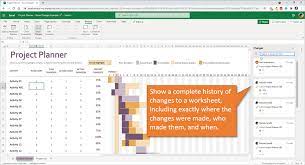 history of edits in excel