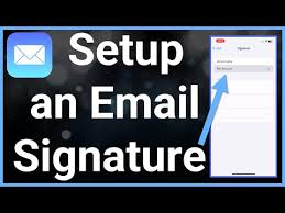 how to add email signature on iphone