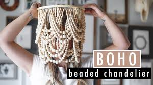 Do you assume white wooden bead chandelier seems nice? Wood Bead Chandelier Boho Bathroom Decor Sara Boulter Curated Diy Youtube