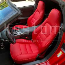 Red Artificial Leather Seat Covers For