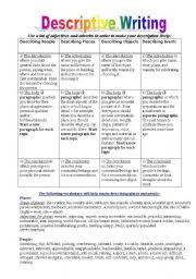 Descriptive Writing Activity   Kindergarten  Students and Third