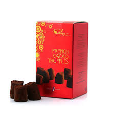 cocoa truffles in a little gift box