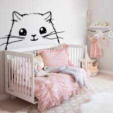 Cute Cat Cat Headboard Nursery Wall