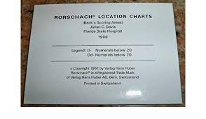 Rorschach Psychodiagnostic Plates Location Chart