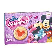 Just put the cookie dough rounds on a cookie sheet and bake. Pillsbury Ready To Bake Disney Valentine Shape Pre Cut Sugar Cookies 24 Ct 11 Oz Instacart