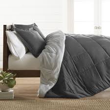 Restful Bliss Premium Down Alternative Reversible Comforter Set Quee Zebit