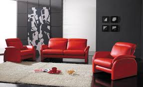yil 926 modern red leather sofa set