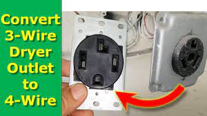 How To Convert 3 Wire Dryer Electrical Outlet to 4 Wire - YouTube