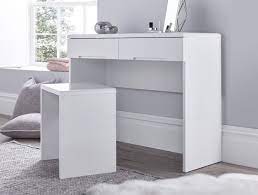 Delivery charges start from only £10.00 and set to not exceed £35.00 (most uk areas). Manilla White Dressing Table With 2 Drawers Time4sleep