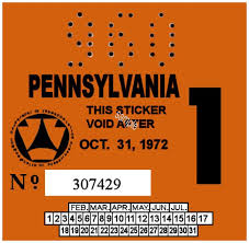1972 1 pennsylvania inspection sticker