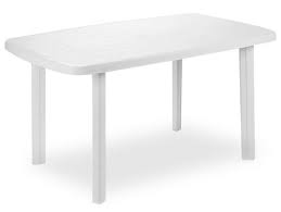 progarden plastic white garden table