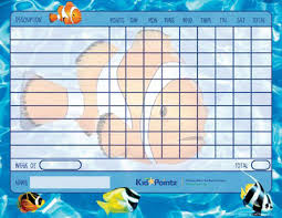 Kids Behavior Charts Fish Theme Kid Pointz