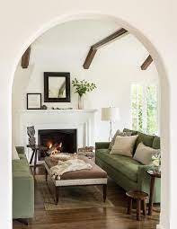 Green Mediterranean Living Room