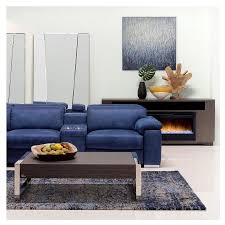 karly blue home theater seating with