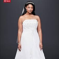 David S Bridal Size 22w Strapless Wedding Dress