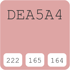 Pastel Pink Dea5a4 Hex Color Code Schemes Paints
