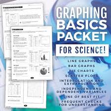 Science Graphing Basics Packet Line Graph Bar Graph Pie Chart Scatter Plot