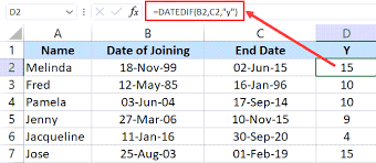 how to calculate years of service in