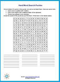 A really hard and really annoying word find. Hard Word Search Puzzles For Those Who Love A Challenge