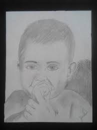 Color pencil of my baby pic. Baby Pencil Sketch Portrait By Yashu Y Medium