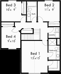 house plan has 4 bedrooms and 2 5 bathrooms