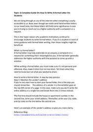 Writing a formal letter formal letter writing is undoubtedly one of the most challenging types of letter format. A Complete Guide On How To Write A Formal Letter For Students By Suhanawilliams21 Issuu