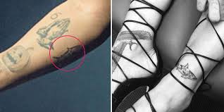 The whole thing was seen as a kind of wordless relationship announcement. Drake Rihanna Matching Shark Tattoo Celeb Couple Tattoos