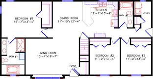 Floor Plans Ranch Rectangle House Plans