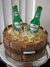 This looks akin to a basket loaded with fruits. Beer Bottle Basket Beer Cake Birthday Beer Cake Birthday Cake Beer