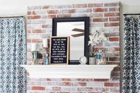 How To Whitewash A Brick Fireplace