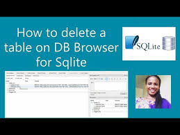 drop a table on db browser for sqlite