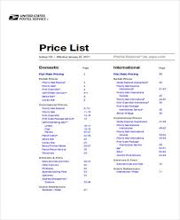 Price List Format Sample 7 Examples In Word Pdf