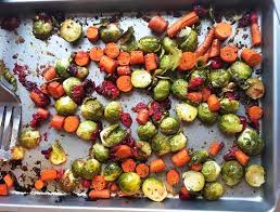balsamic roasted carrots and brussel