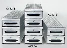 aluminum slide drawer stack storage units
