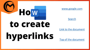 create a hyperlink in microsoft word