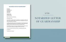 notarized letter of guardianship in pdf