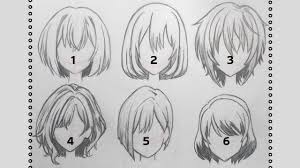 how to draw female anime hair short