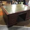 Leather top desk, mahogany desk & partners desk furniture. 1