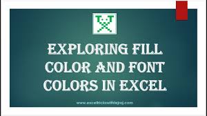 exploring font colors and fill colors