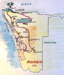 Great rift valley african map. Namibia Czerwiec Lipiec 2019 Wyprawy Wakacyjne