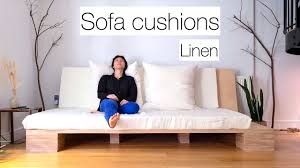 sewing linen sofa cushions sew with