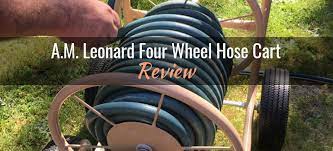 A M Leonard Four Wheel Hose Cart With