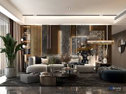 modern luxury living room 3d model